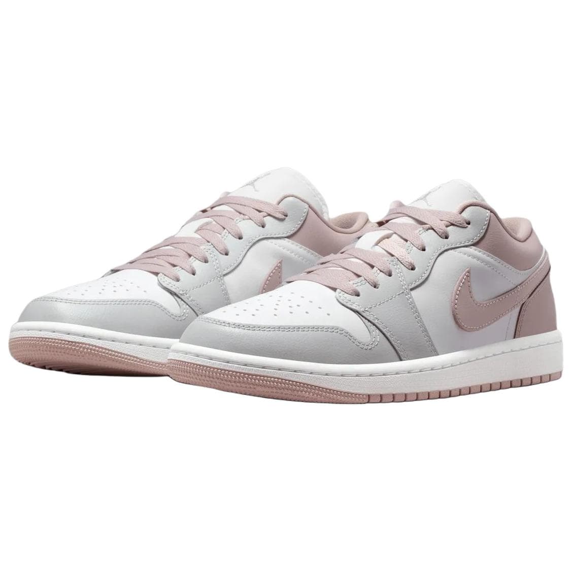 Ретро баскетбольные кроссовки Jordan Air Jordan 1 Амортизация Низкие Баскетбольные Кроссовки Винтажные Женские Розовые Белые - изображение 3