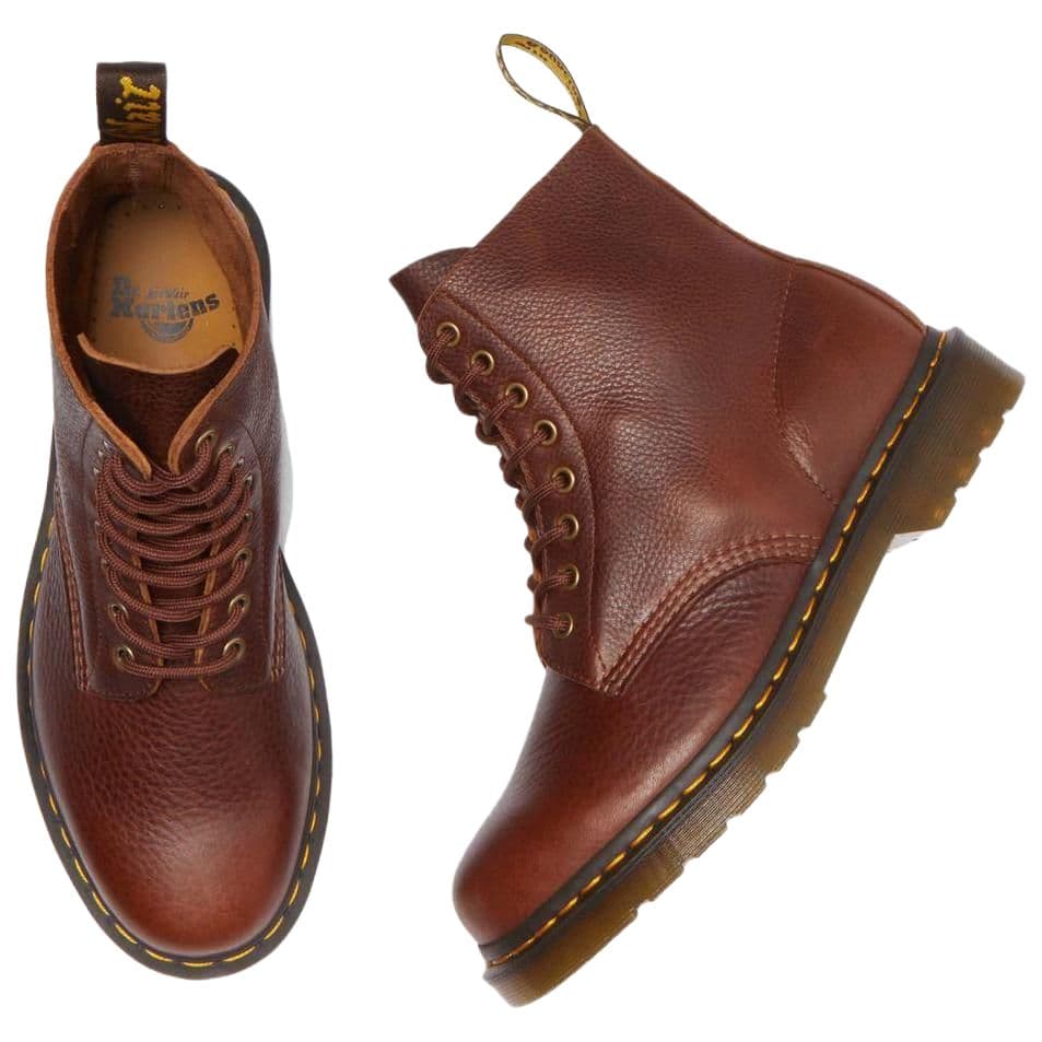 Ботинки Dr.Martens 1460 Кожаные Модные Трендовые Армейские Ботинки Средний Верх Женский Коричневый - изображение 6