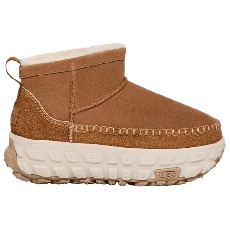 Ботинки зимние UGG Корова Спилок С флисовой подкладкой Повседневные Платформа Короткие Снеботуфли Женские Каштановые - изображение 2