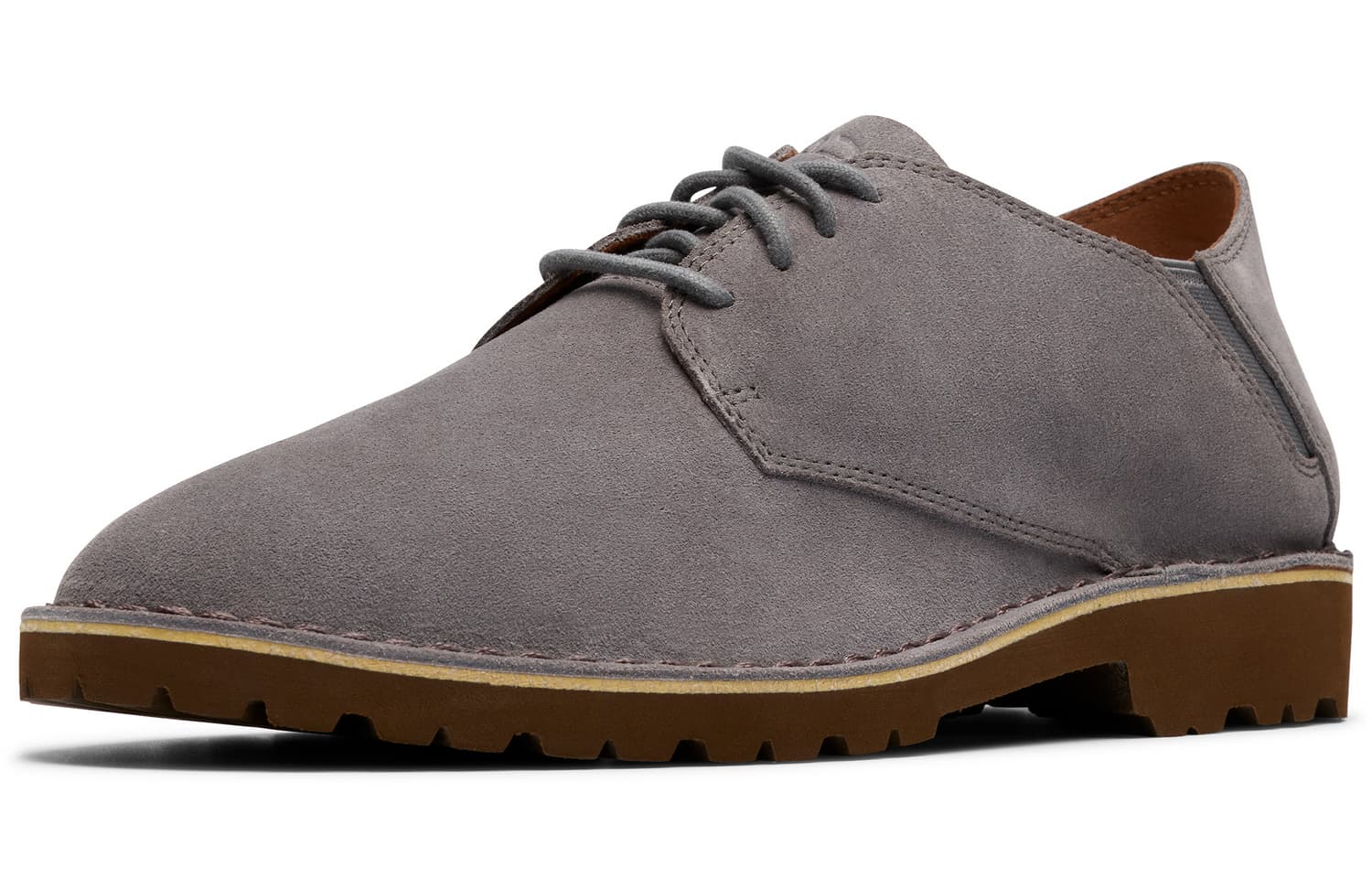 Clarks Спилок Коровья Кожа Повседневная Обувь Мужская Серого Цвета - изображение 2