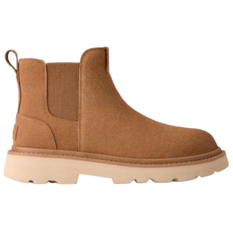 Ботинки челси UGG Hybrid Спилок Коровья Кожа Модный Тренд Короткий Челси Мужской Каштановый - изображение 2