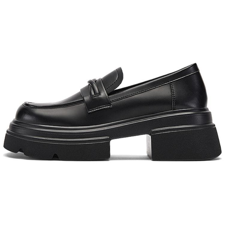 Лоферы DAPHNE Women's High Journal Лоферы 6 см Женские Черные - изображение 6