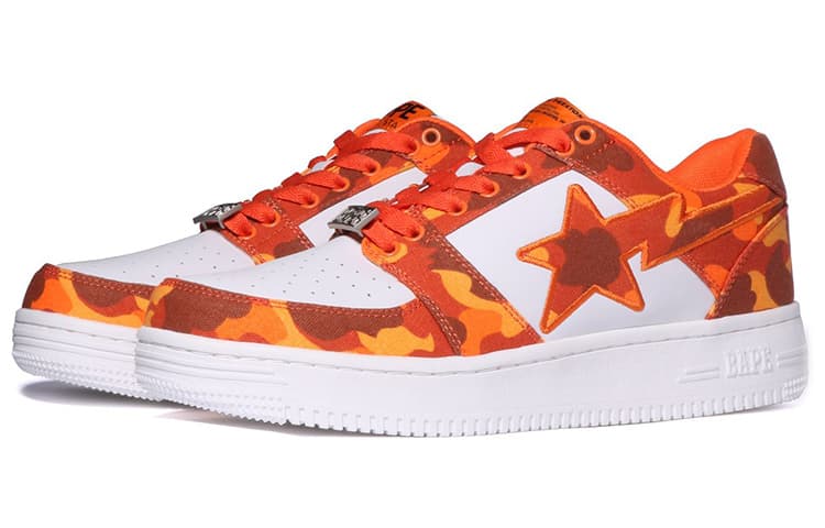 Кроссовки Heron Preston x A Bathing Ape STA White Orange - изображение 2