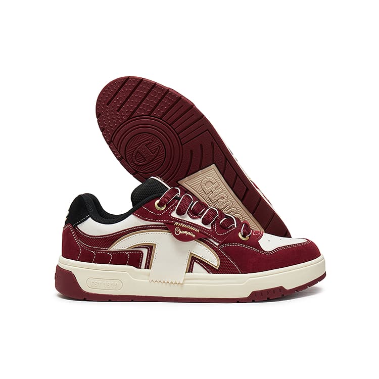 Кроссовки Champion Low Top Скейтборд Обувь Мужская Преппи Красный Молочно-Белый - изображение 2