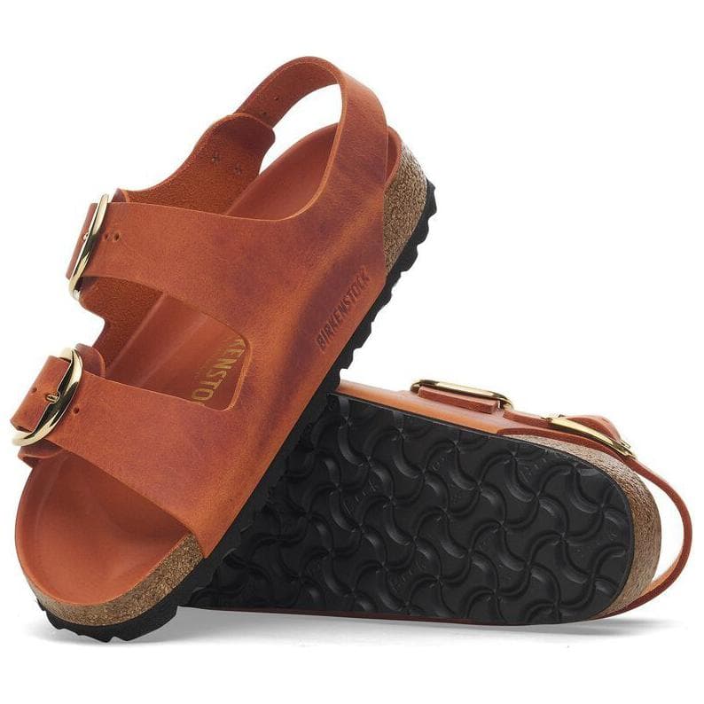 Шлёпанцы Birkenstock Milano Big Buckle One Шнуровка Сандалии Женские Апельсин Узкая версия - изображение 6