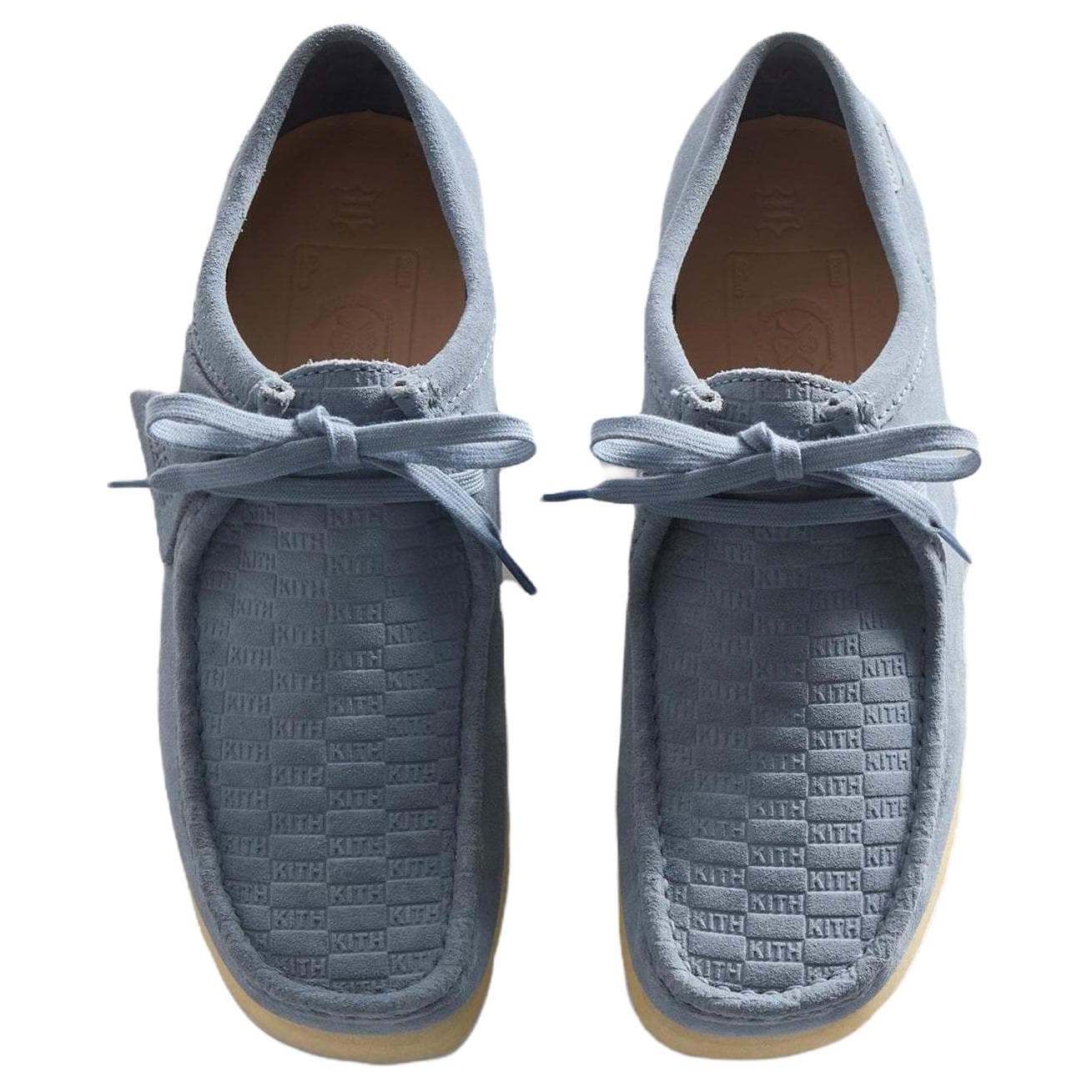 Кроссовки Kith x Clarks Originals WALLABEE Устойчивая к истиранию Низкая Повседневная Обувь Унисекс Синяя - изображение 5