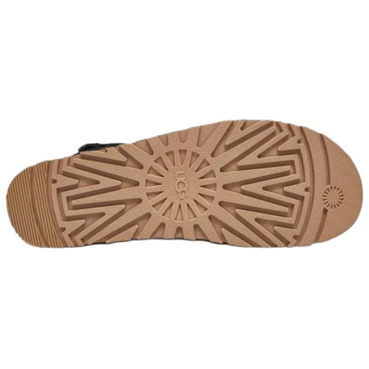 Шлёпанцы UGG Aubrey one Шнуровки Сандалии 6 см Женские Черные - изображение 5