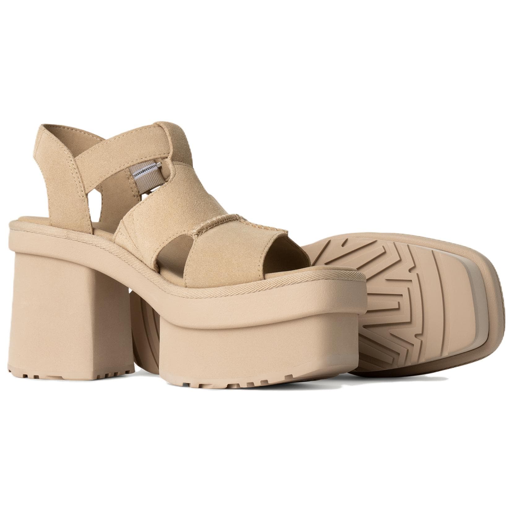 Шлёпанцы UGG New Heights one Шнурованные Сандалии Женские Горчичный - изображение 2