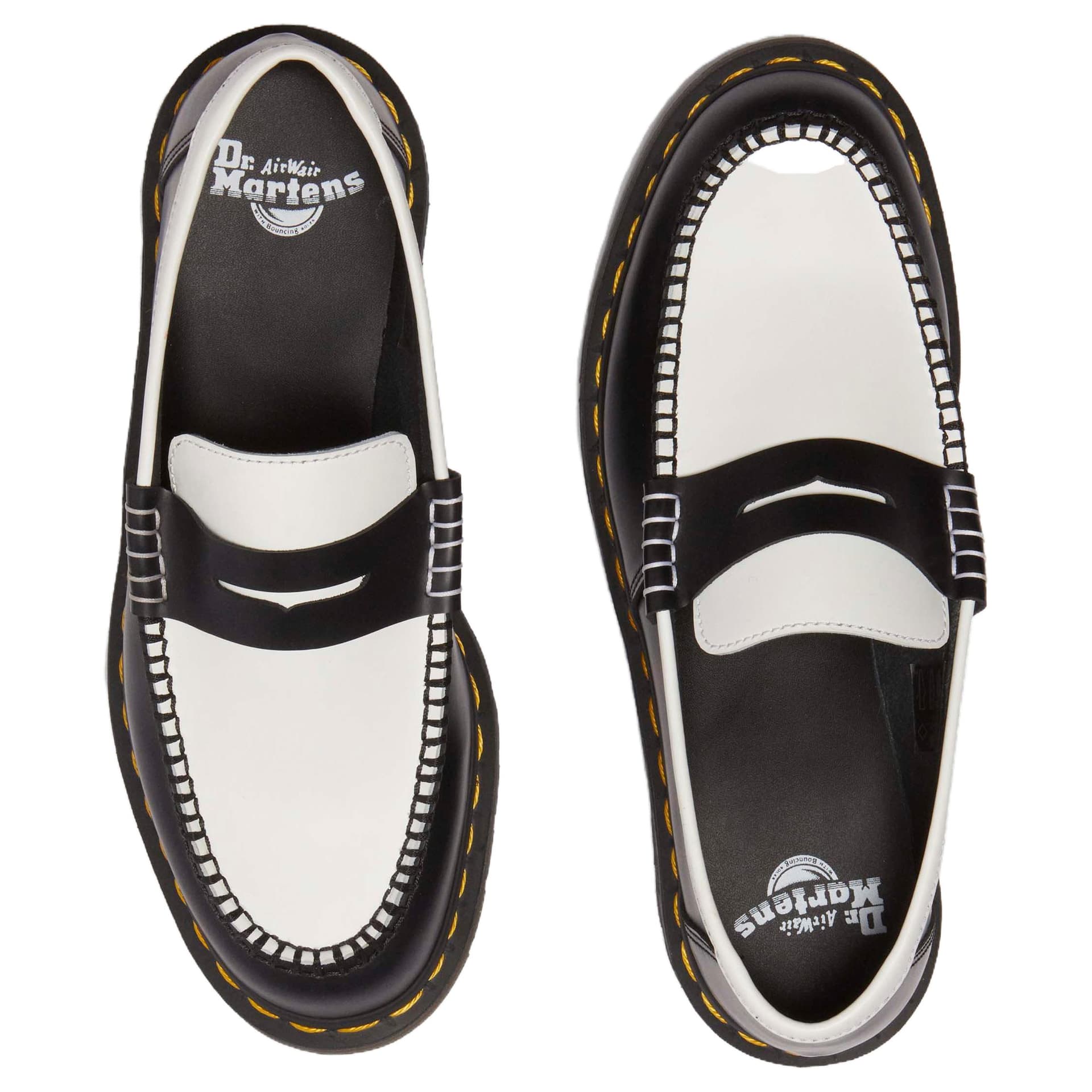 Лоферы Dr.Martens Penton кожаные лоферы унисекс черные белые - изображение 5