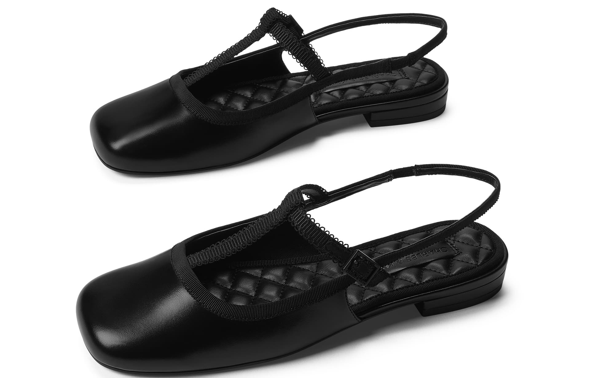 Шлёпанцы CHARLESKEITH ck PU T 2.1cm NudeBlack - изображение 3