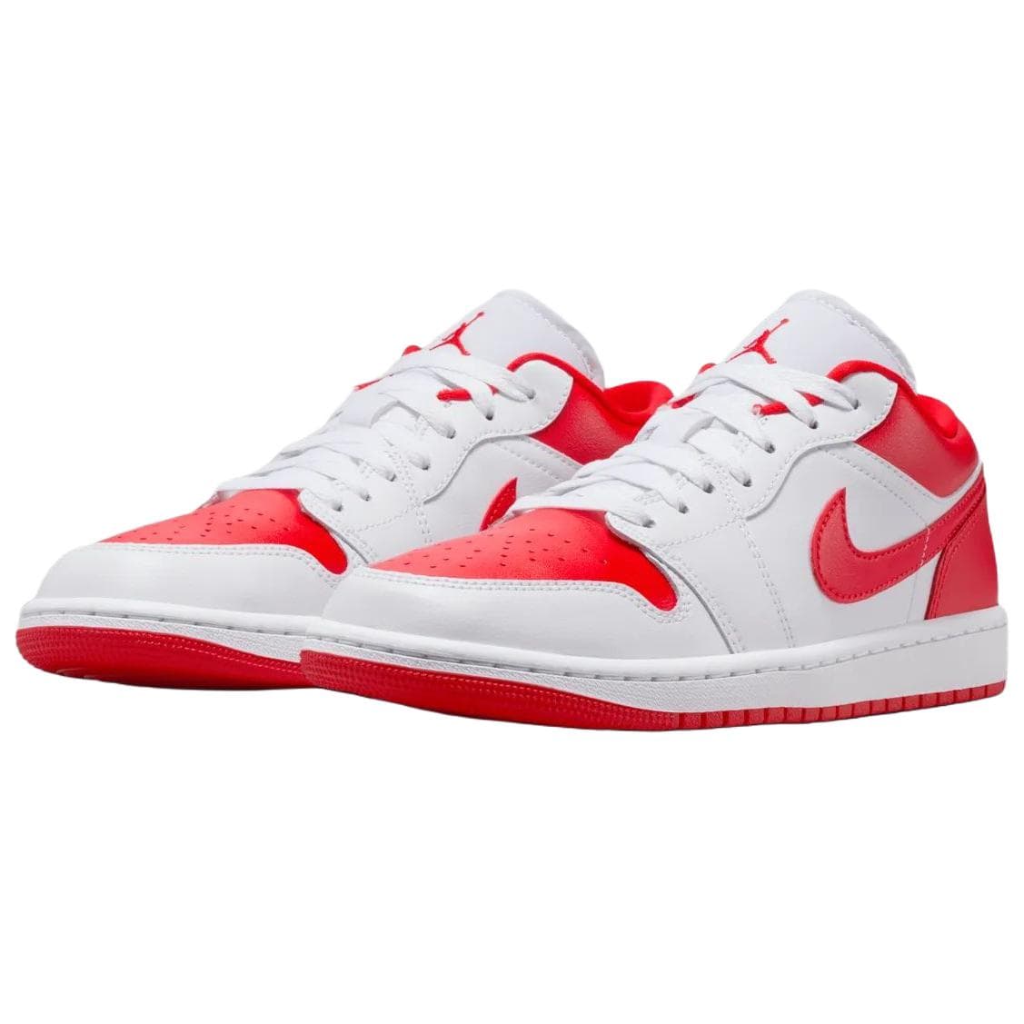 Ретро баскетбольные кроссовки Jordan Air Jordan 1 Дышащий Low Топ Ретро-баскетбольные кроссовки Женские Красно-белый - изображение 3