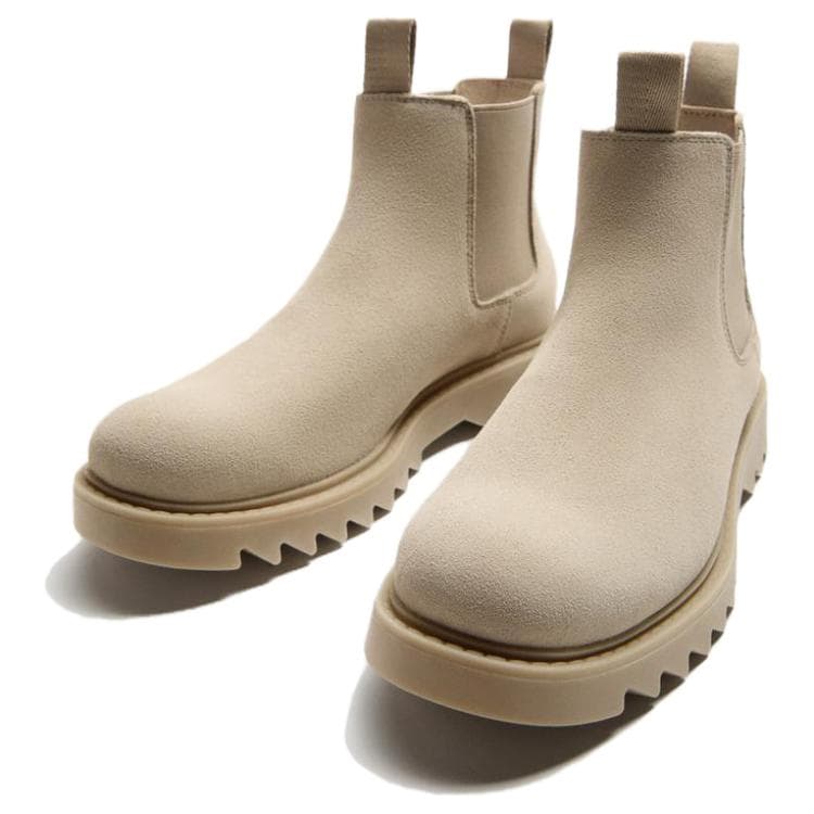 Ботинки челси ZARA Chelsea Boots Beige - изображение 3