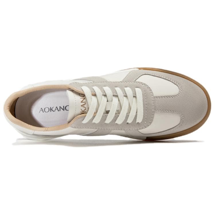 Кроссовки AOKANG Retro Low-Top Grey White - изображение 4