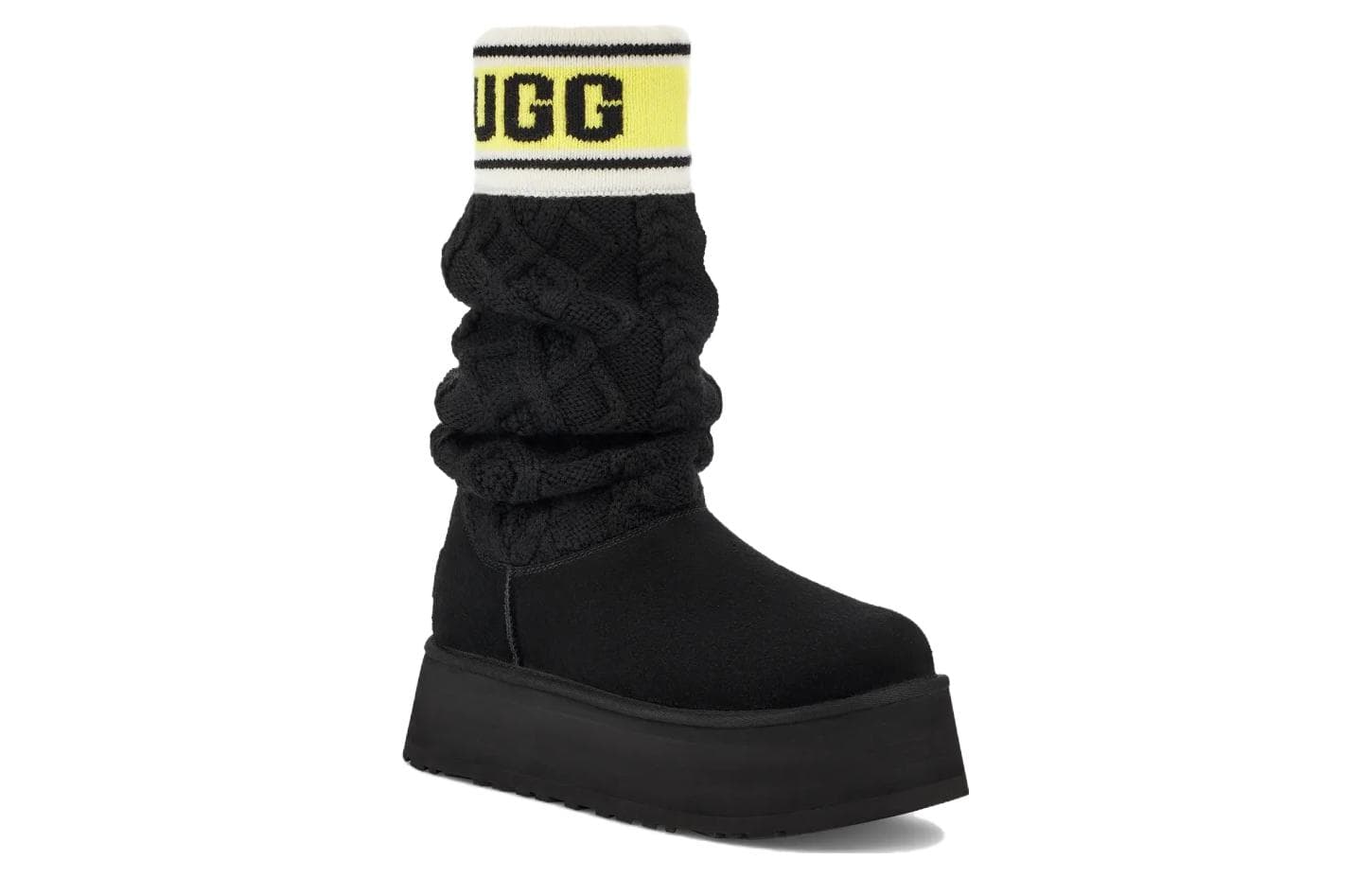 Ботинки UGG Женские высокие сапоги из кожи черного цвета - изображение 3