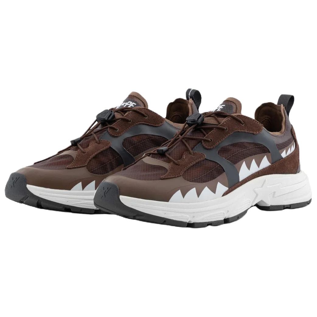 Кроссовки A BATHING APE x Kazuki Kuraishi SHARK STA Кожа коровы Универсальные удобные Лоу-топы Повседневная обувь Мужской - изображение 2