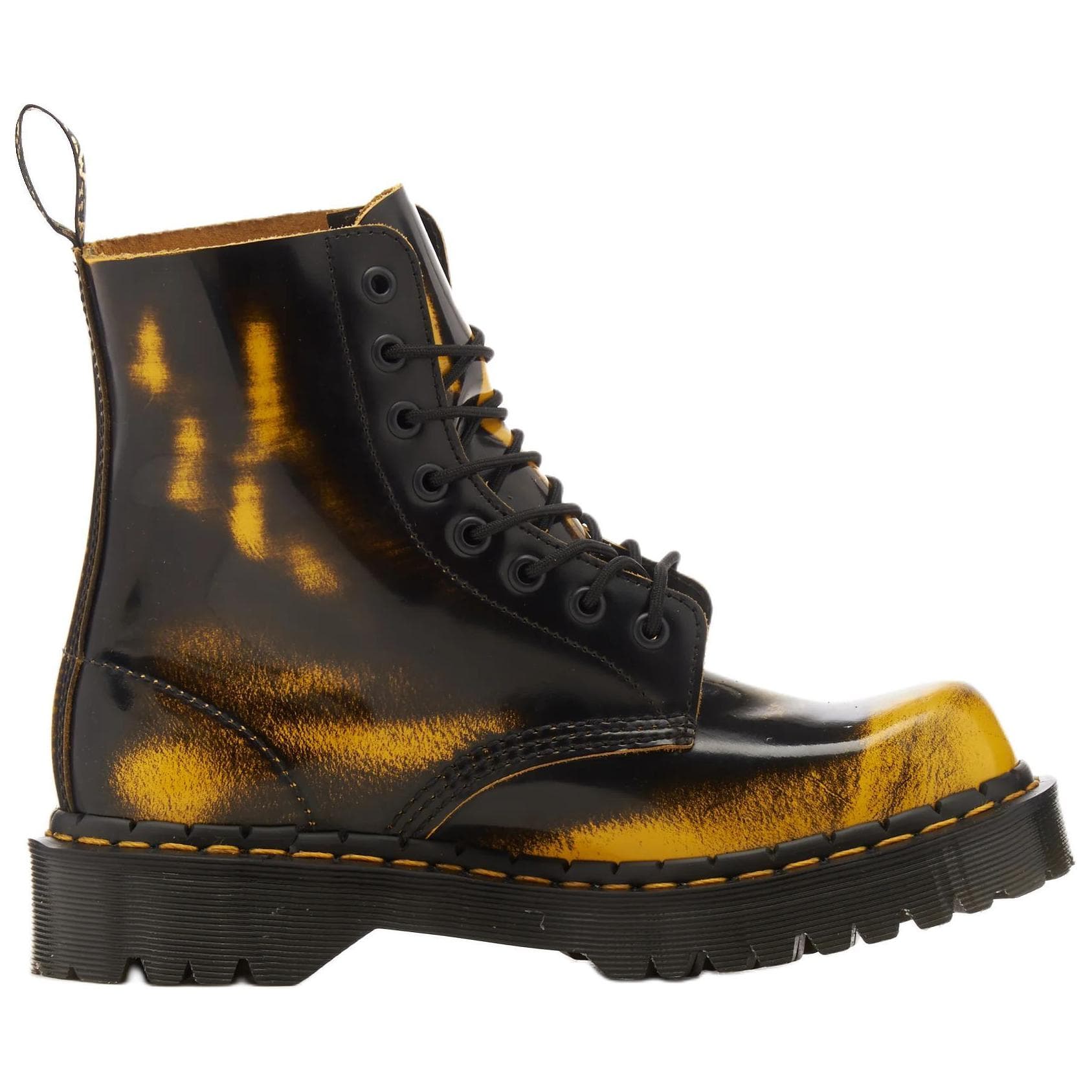 Ботинки Dr.Martens 1460 Pascal BE Короткие Армейские Ботинки Унисекс Черный Желтый - изображение 2