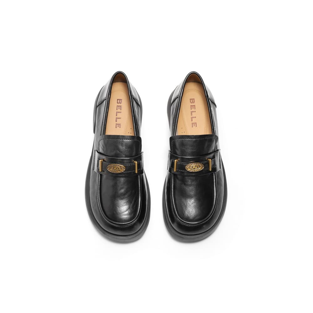 Лоферы BELLE Loafers с подъемом 3 см, британский стиль, универсальные и удобные - изображение 3