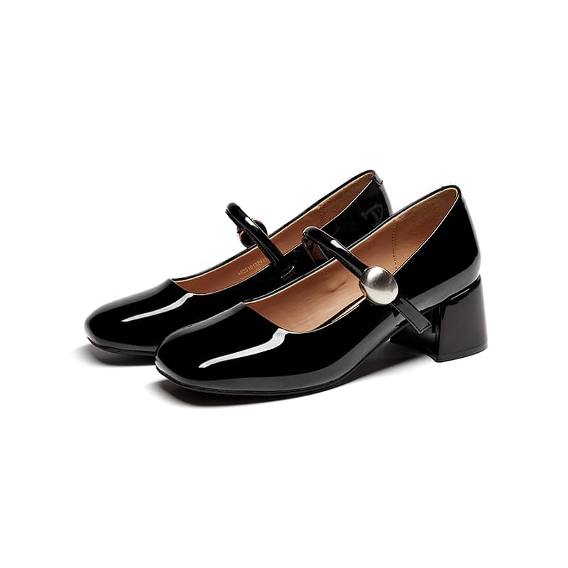 DAPHNE Грубый каблук Туфли Мэри Джейн 5cm Женские - изображение 3