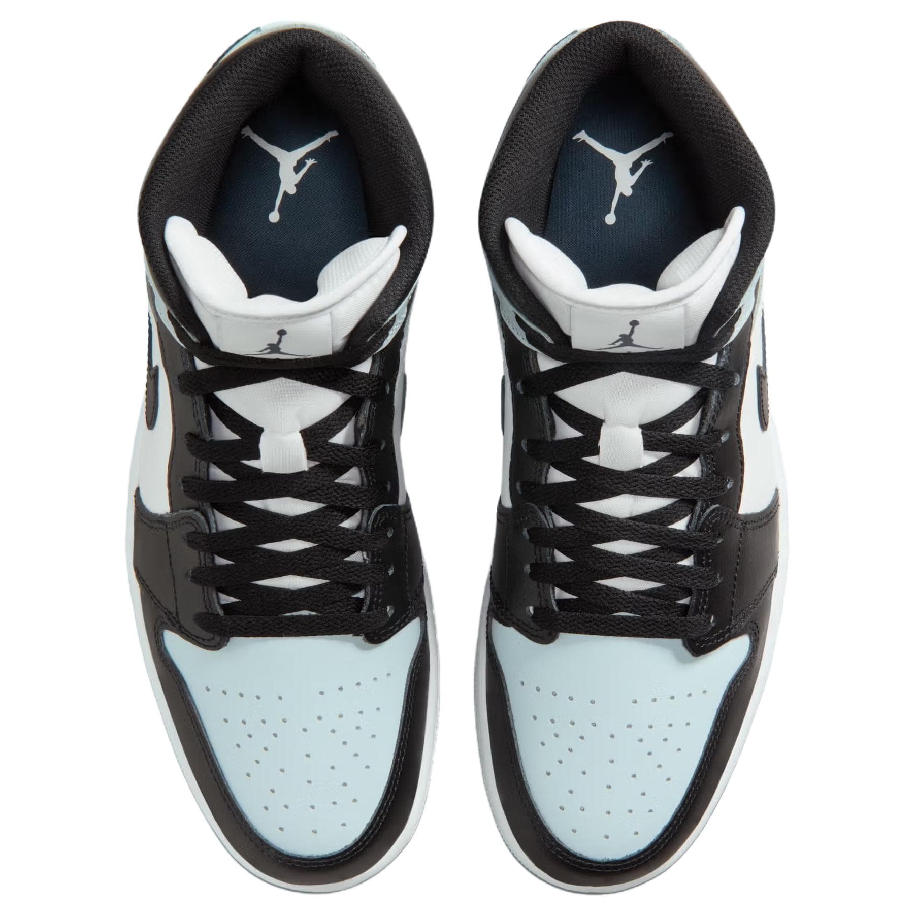 Ретро баскетбольные кроссовки Jordan Air Jordan 1 Поддержка Легкий MID Топ Ретро-баскетбольные кроссовки Мужской Черный белый и синий - изображение 4
