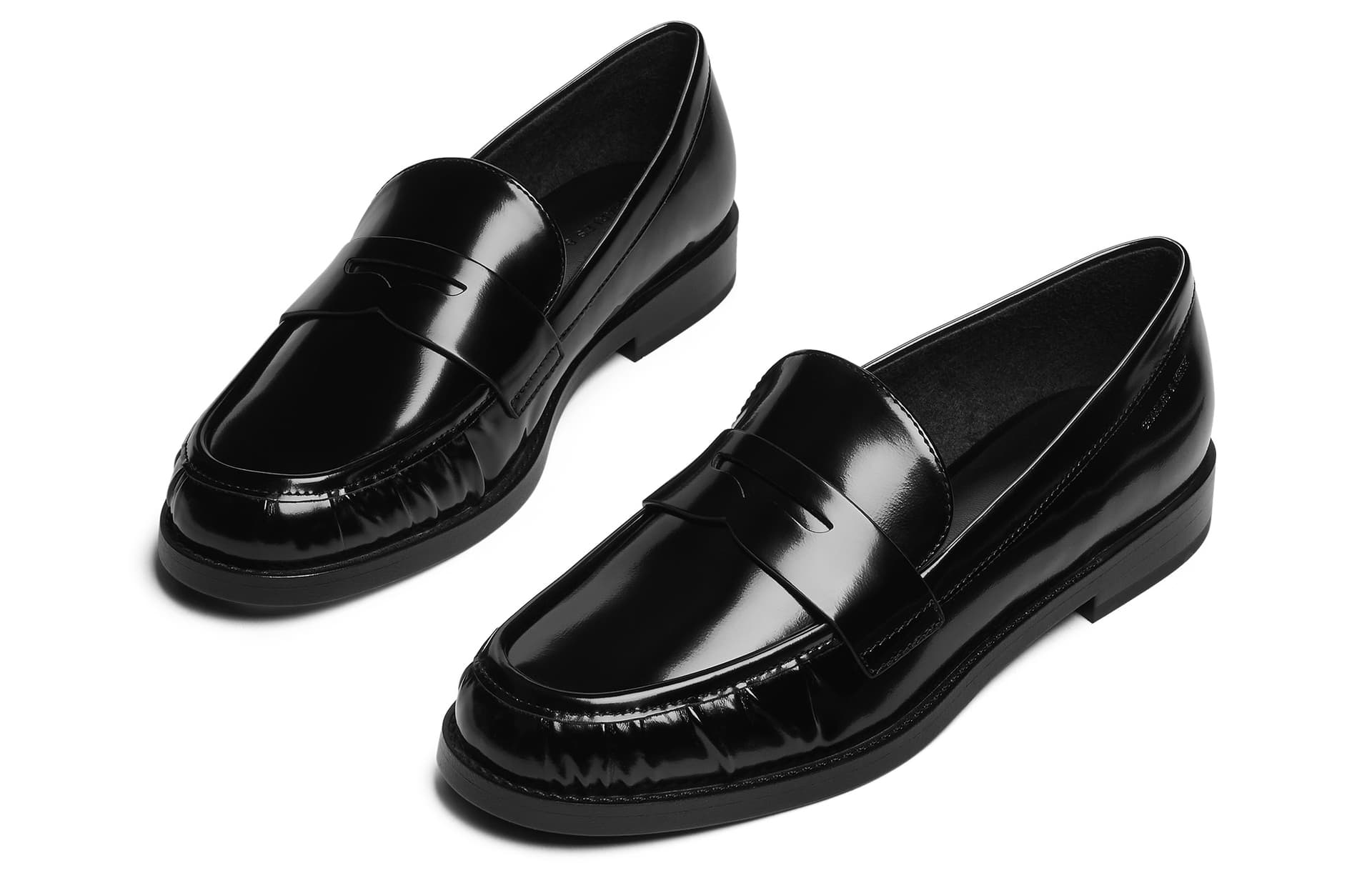Лоферы CHARLES&KEITH Лоферы из искусственной кожи PU в деловом повседневном стиле с плоской подошвой 2,2 см, женские, Black Box/Бордовый - изображение 3