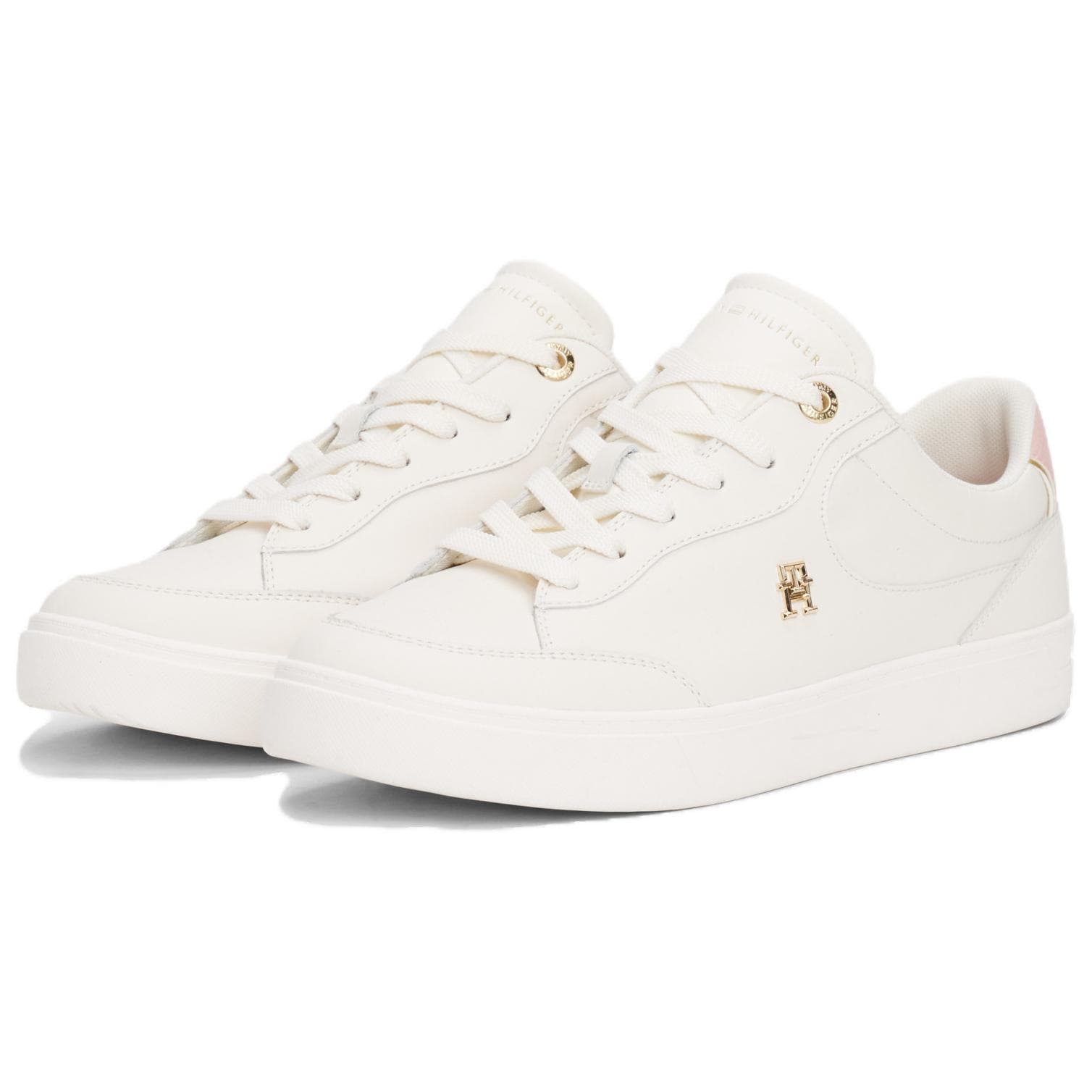 Кроссовки для тенниса Tommy Hilfiger TH Monogram Кожа Низкие Кроссовки для Тенниса Женские Белые - изображение 3