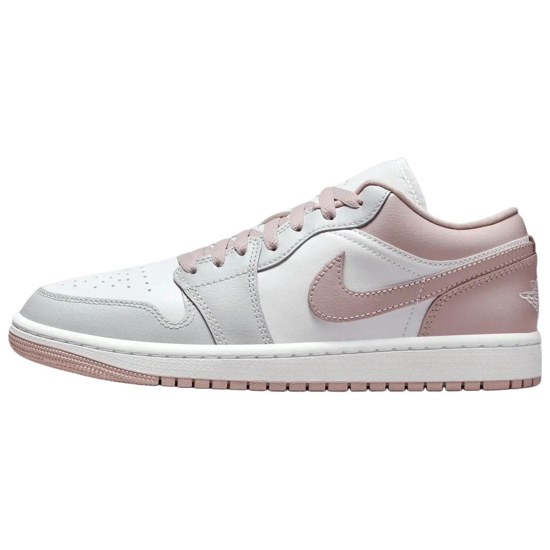 Ретро баскетбольные кроссовки Jordan Air Jordan 1 Амортизация Низкие Баскетбольные Кроссовки Винтажные Женские Розовые Белые - изображение 1