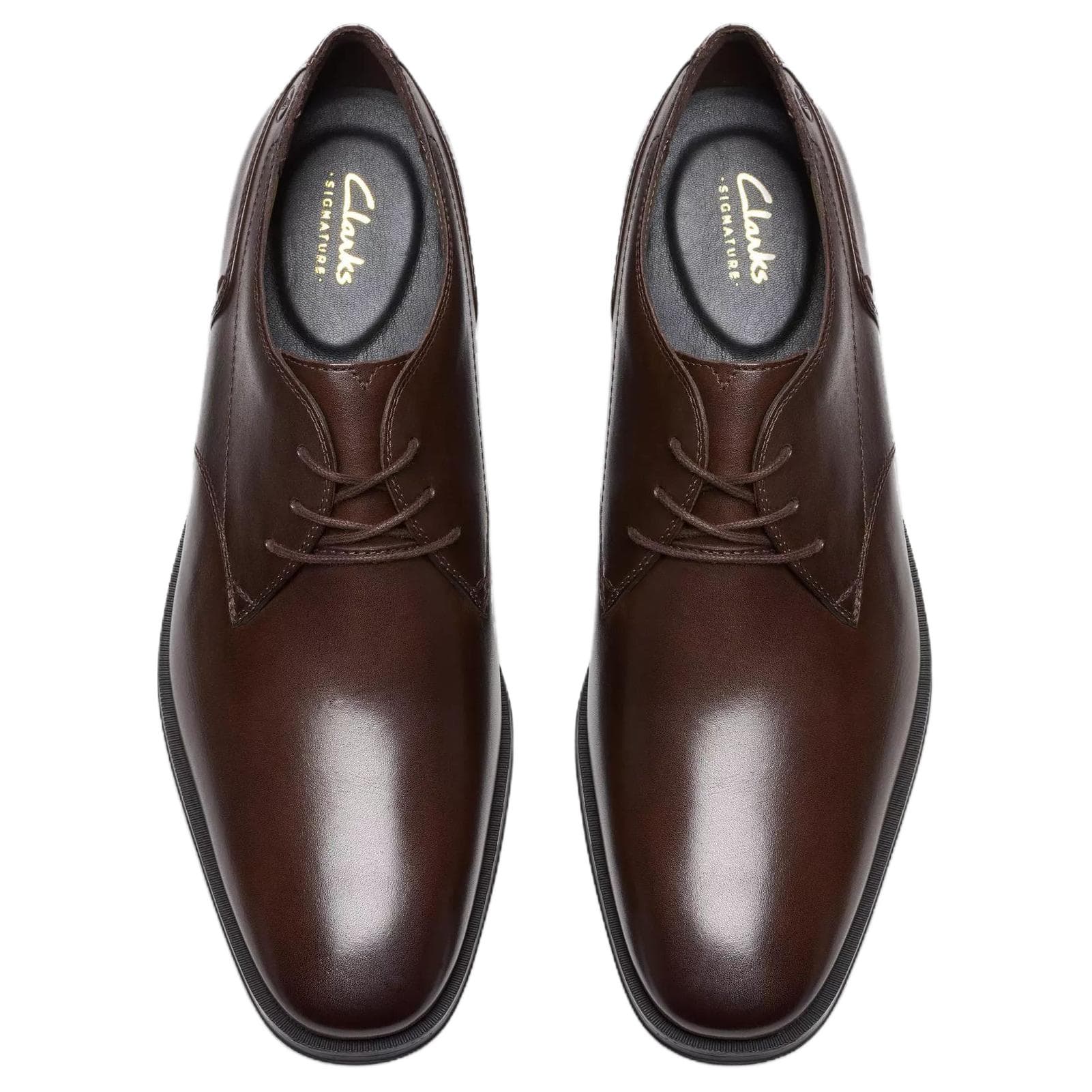 Clarks Paulton Кружево Кожа Мужские Туфли Коричневые - изображение 4