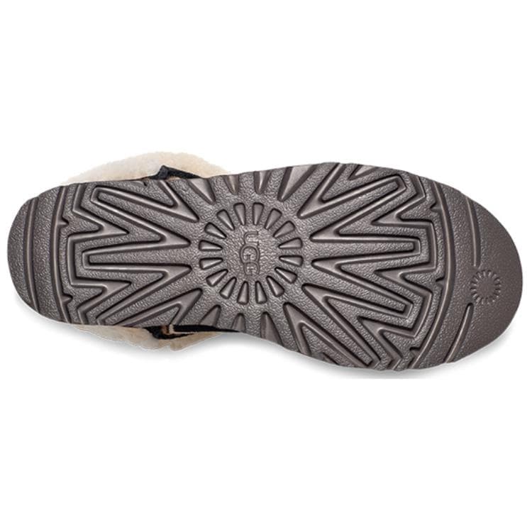 Ботинки зимние UGG CLASSIC MINI Atherson Коровья кожа Спилок с флисовой подкладкой модный удобный короткий сноубутсы женский черный - изображение 5