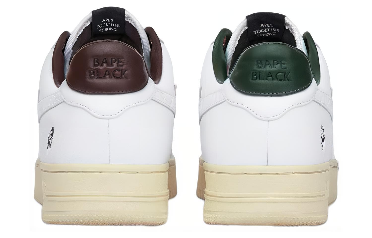 Кроссовки BAPE BLACK x A BATHING APE STA White Brown Green - изображение 5