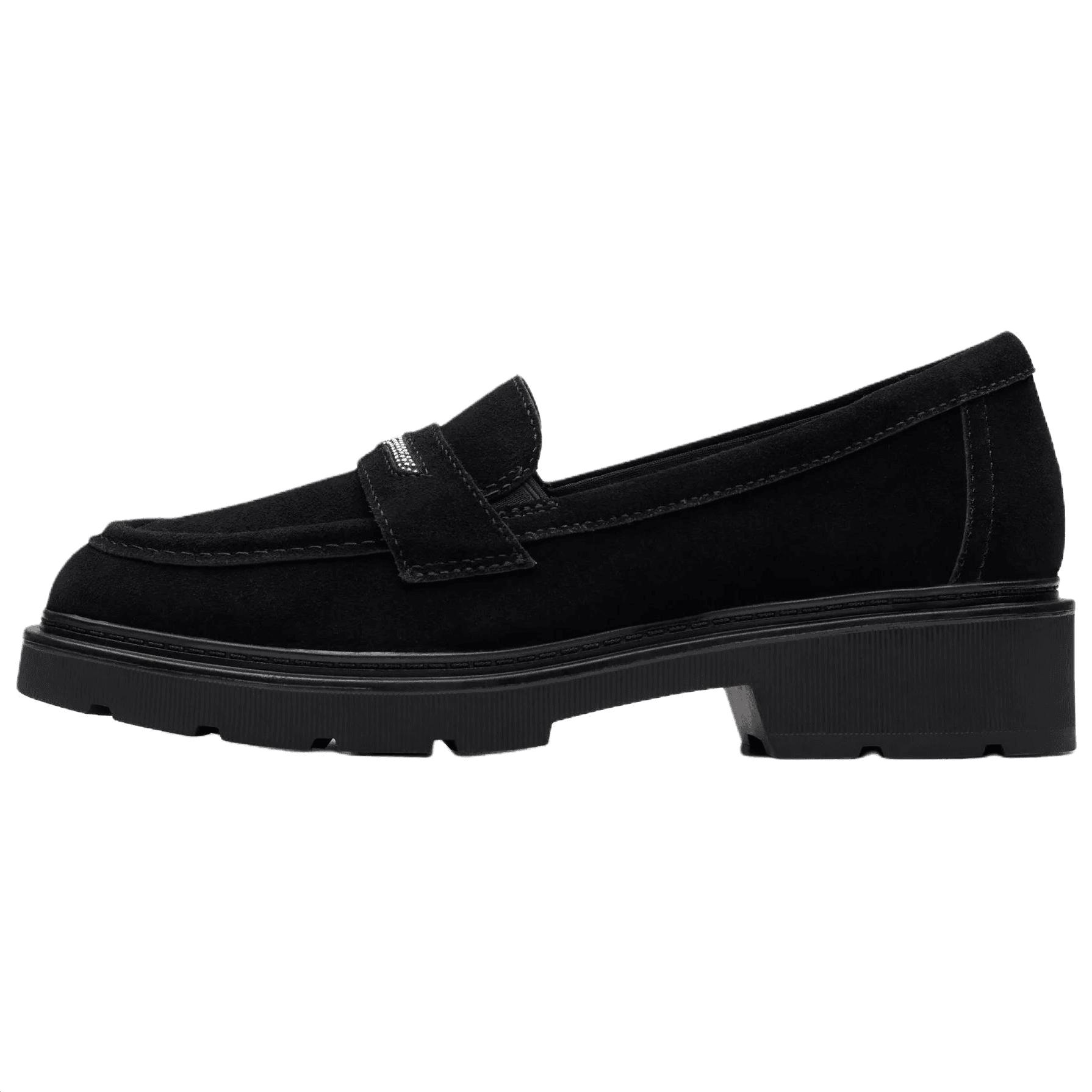 Лоферы Clarks Lauryl STEP Лоферы из искусственной замши 4,5 см женские черные - изображение 1