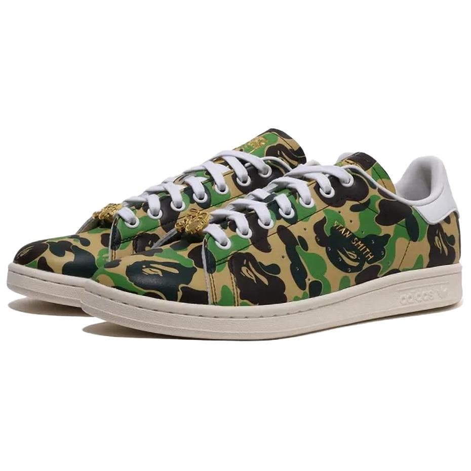 Кроссовки A BATHING APE X Adidas Originals Низкие Скейтборд Обувь Мужская Зеленая - изображение 2