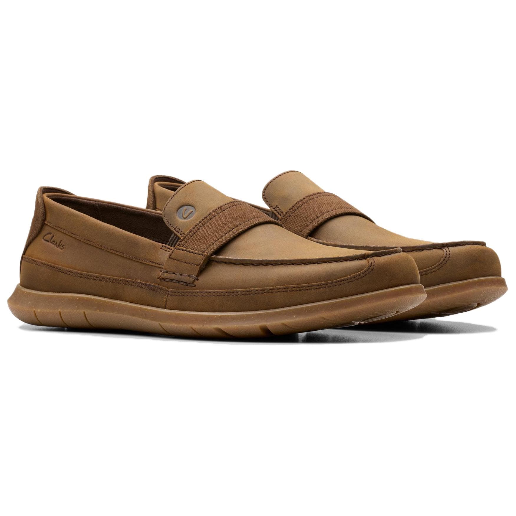 Лоферы Clarks Flexway Полоска Beeswa Кожа Лоферы Мужские Коричневые - изображение 3