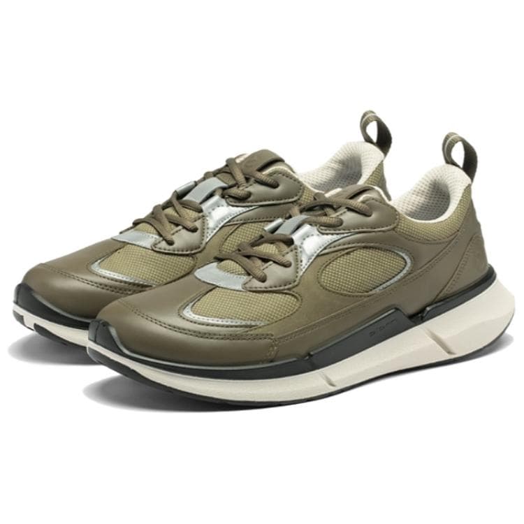 Кроссовки Ecco Walking Shoes 2,2 Коровья кожа Низкий топ Повседневная обувь Мужская Армейский зеленый 830904 - изображение 3