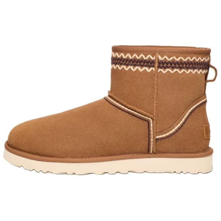Ботинки зимние UGG CLASSIC MINI Atherson Коровья кожа Короткие Снежные ботинки Мужские Коричневые - изображение 1