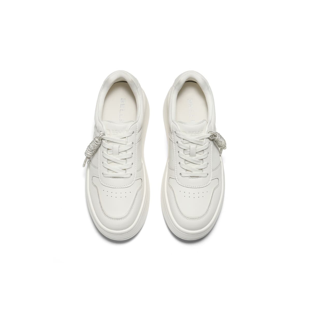 Кроссовки Белль Синтетическая кожа Low Топ Скейтборд Обувь Women's White - изображение 3