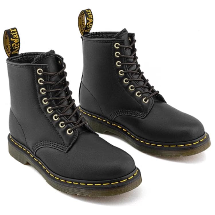 Ботинки Dr.Martens Коровья кожа Короткие армейские ботинки Унисекс Черные - изображение 4