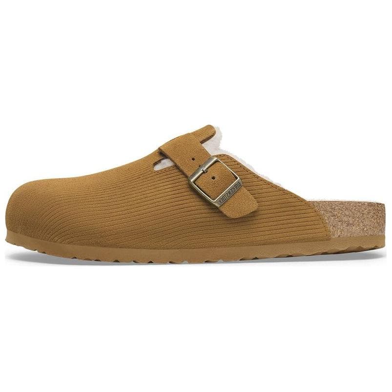 Сандалии Birkenstock Boston Teddy Shearling Унисекс Домашние тапочки с закрытым носом Коричневый Узкая версия - изображение 1