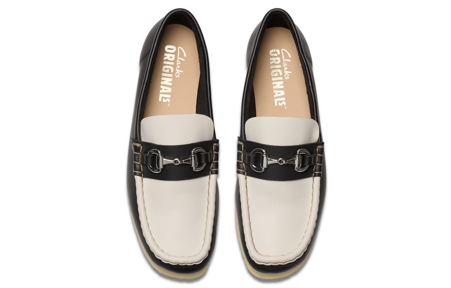 Лоферы Clarks ORIGINALS WBLoafer HBIT Коровья кожа Лоферы Женские Черный Белый - изображение 3