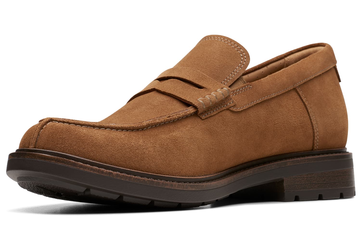 Лоферы Clarks Yoyo Xire Collection Мужские лоферы из коровьей спилковой кожи коричневые - изображение 2