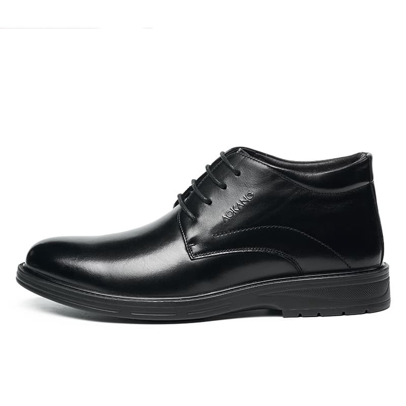 Сапоги AOKANG Black Leather Boots - изображение 3