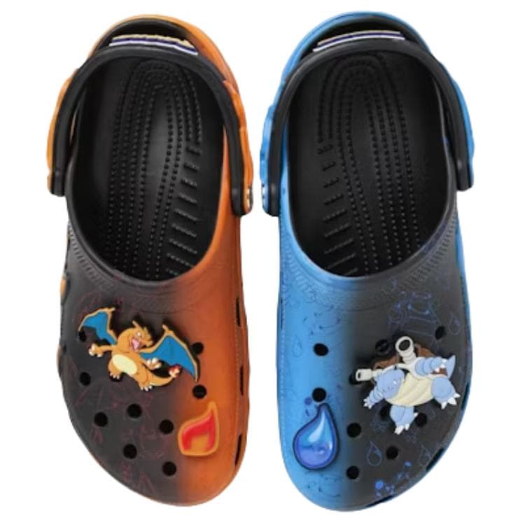 Сабо Crocs Classic clog Покемон Чаризард Vs. Бластойз Сабо резиновые унисекс черный - изображение 5