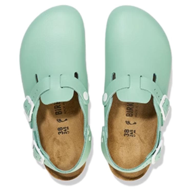 Сандалии Birkenstock Модные сандалии с застежкой, противоскользящие, закрытый нос, унисекс, зеленый, узкая версия - изображение 3