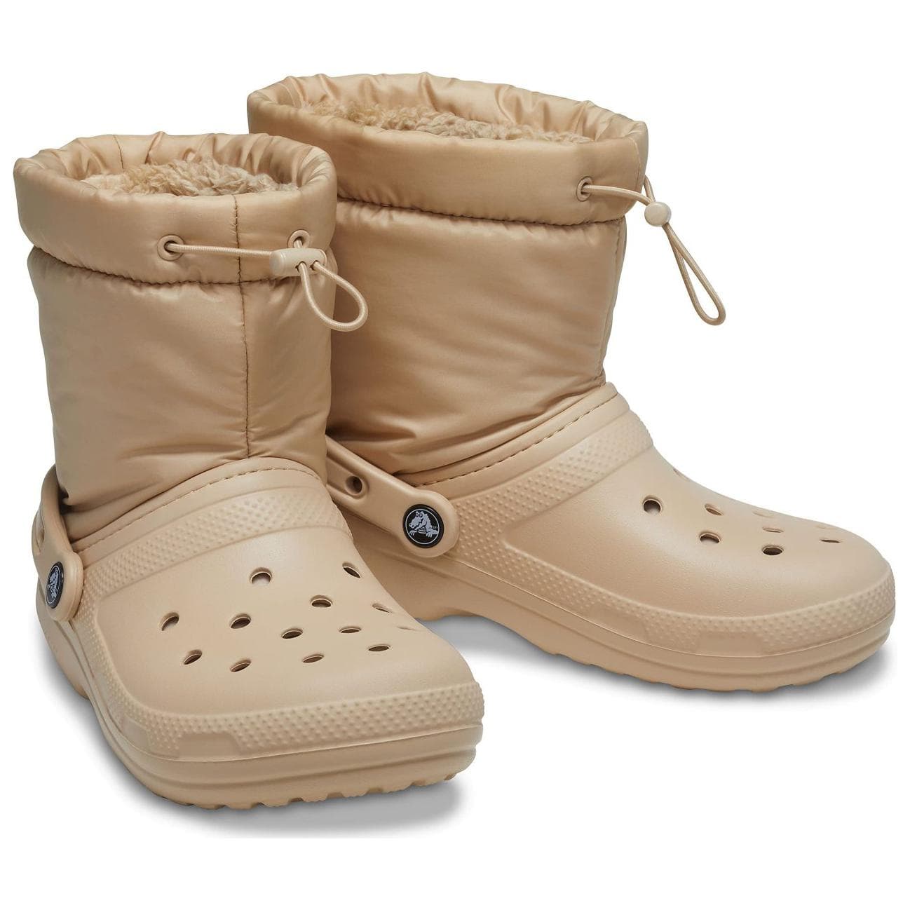 Ботинки зимние Crocs Classic Lined Короткие Снежные Ботинки Мужские Бежевые - изображение 3