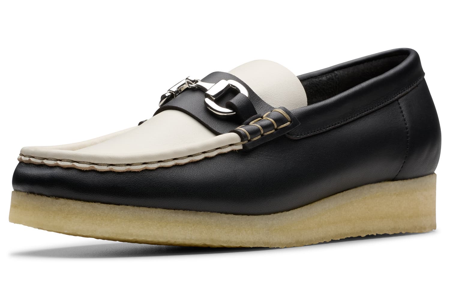 Лоферы Clarks ORIGINALS WBLoafer HBIT Коровья кожа Лоферы Женские Черный Белый - изображение 2