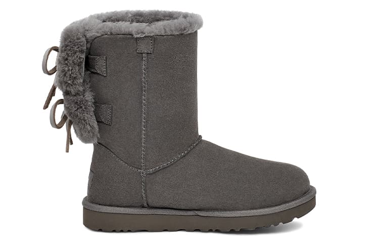 Ботинки зимние UGG Classic Double Bow Short Charcoal - изображение 2