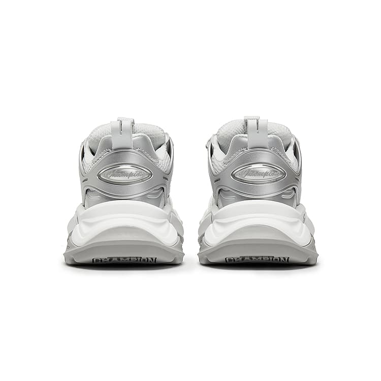 Кроссовки Champion Shark Shoes Акулий зуб Пава Броня Низкий верх Повседневная обувь Женская Фотонно-серый Серебристо-белый - изображение 4