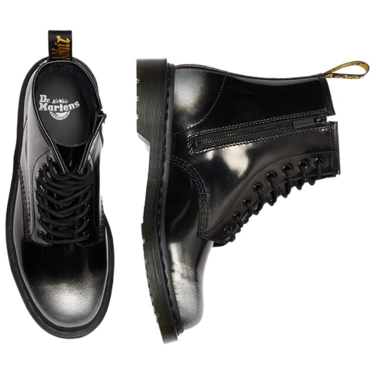 Ботинки Dr.Martens 1460 Коровья кожа Короткие армейские ботинки Унисекс Серебристо-черный - изображение 4