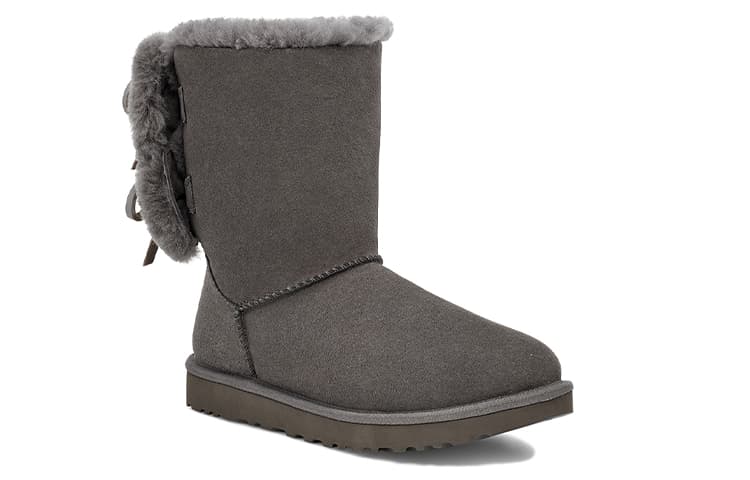 Ботинки зимние UGG Classic Double Bow Short Charcoal - изображение 3
