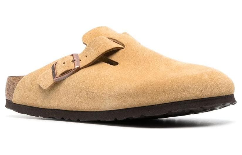 Сандалии Birkenstock Boston Унисекс Домашние Тапочки Бежевый/абрикосовый - изображение 3