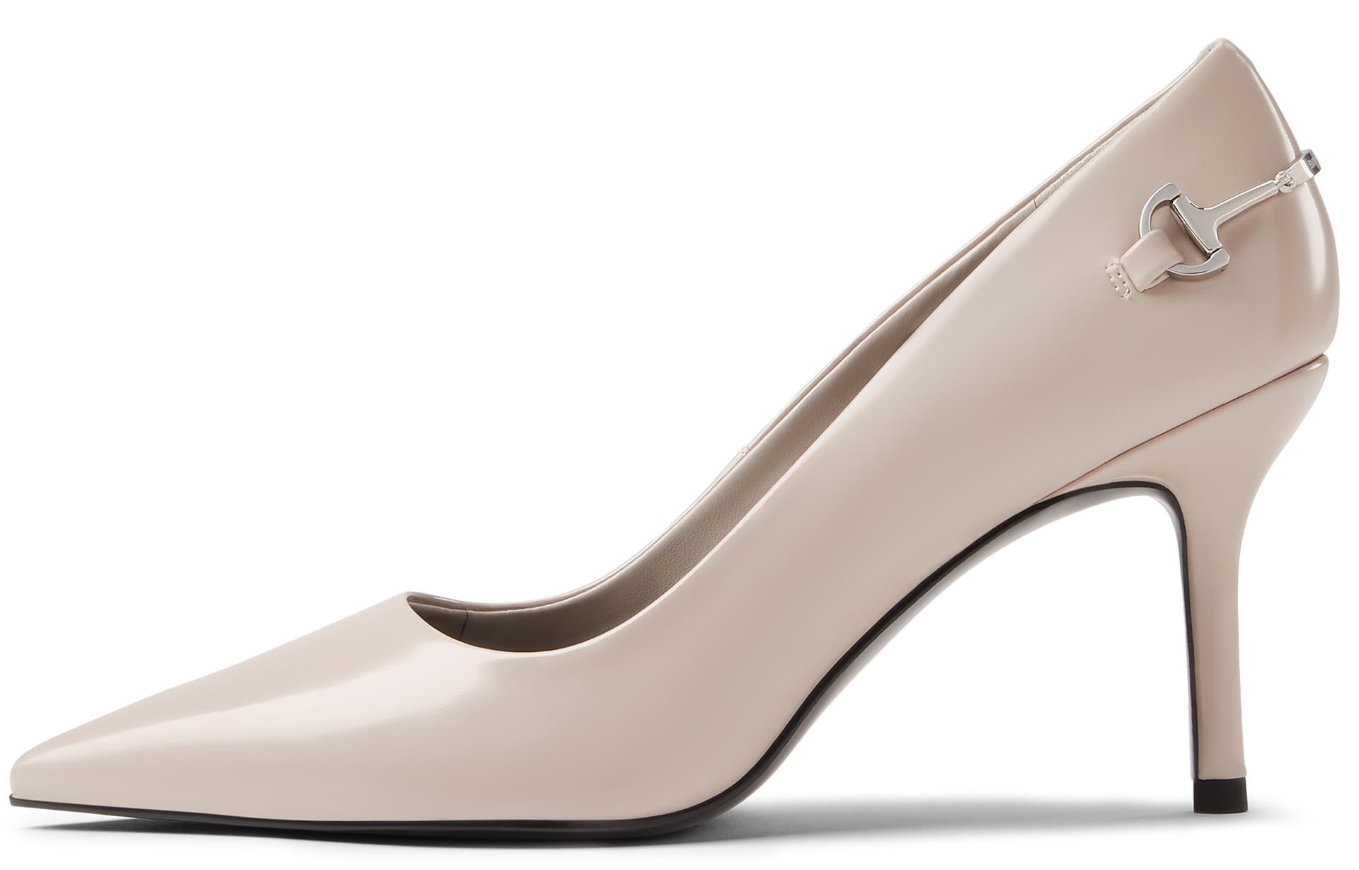 Туфли CHARLES&KEITH Женские туфли на высоком каблуке 8,2 см с заостренным носком и металлической отделкой - изображение 3